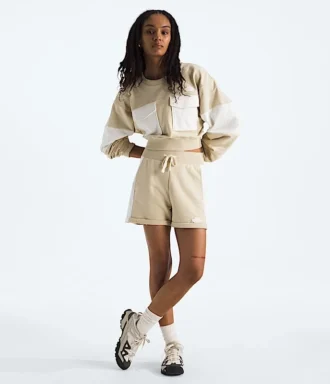 Damska bluza z frotte oversize z krótkim rękawem