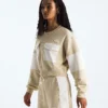 Damska bluza z frotte oversize z krótkim rękawem