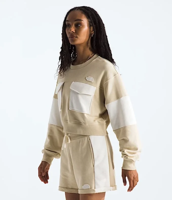 Damska bluza z frotte oversize z krótkim rękawem