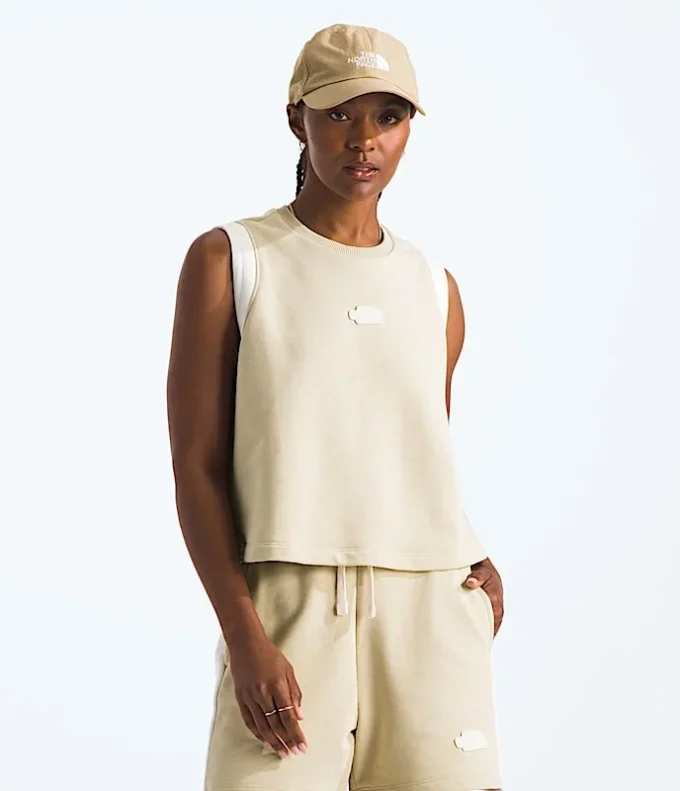 Damska koszulka bez rękawów Terry Relaxed Cropped Tank