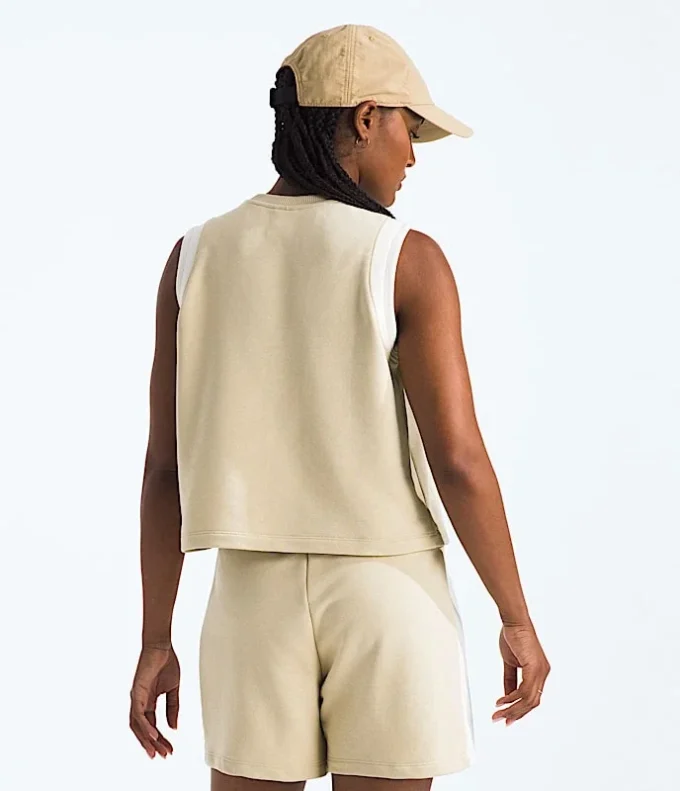 Damska koszulka bez rękawów Terry Relaxed Cropped Tank