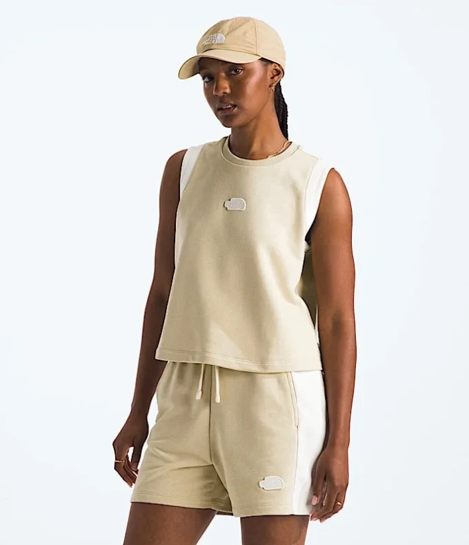 Damska koszulka bez rękawów Terry Relaxed Cropped Tank