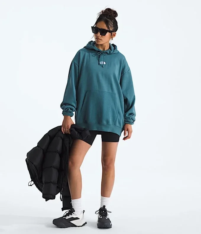 Damski oversize’owy sweter z kapturem Essential