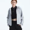 Damski sweter z kapturem Evolution Simple Dome Regular Full-Zip