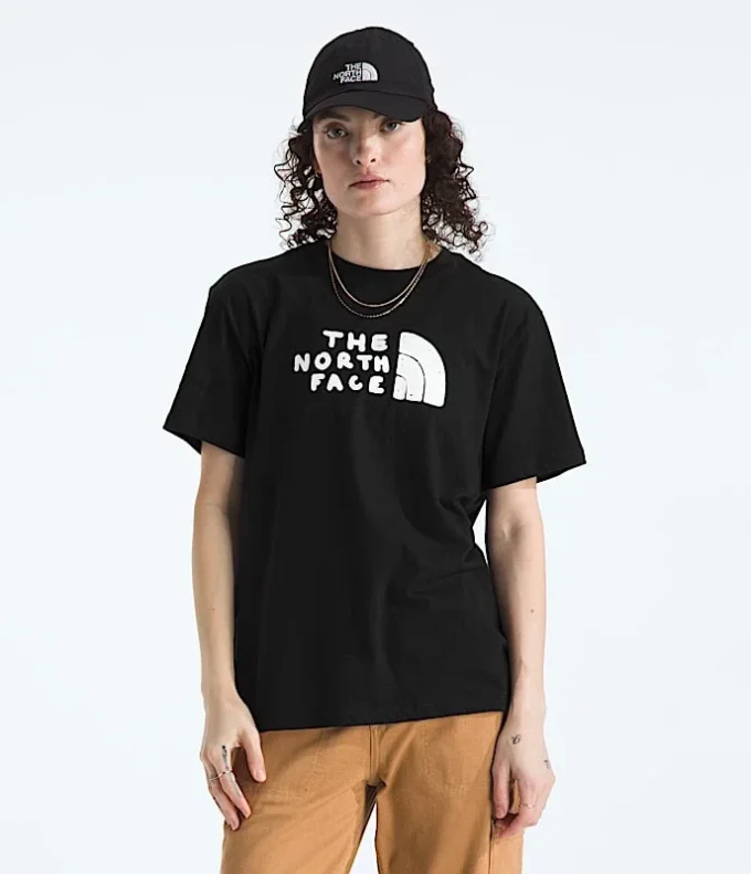 Damski T-shirt z krótkim rękawem Evolution Sketch Logo Half Dome — grafika