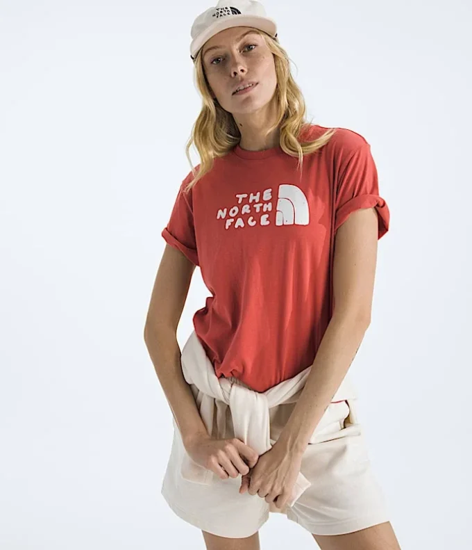 Damski T-shirt z krótkim rękawem Evolution Sketch Logo Half Dome — grafika