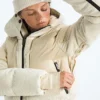 Krótka kurtka puchowa z sztruksu dla kobiet Cold Spell