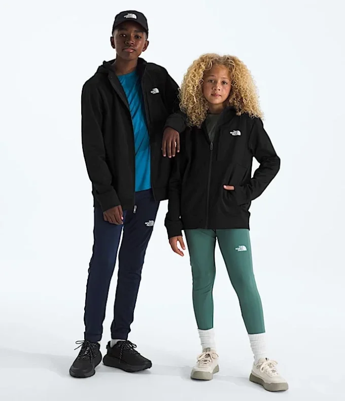 Kurtka z kapturem i zamkiem błyskawicznym TNF™ Performance Fleece dla chłopców i dziewcząt