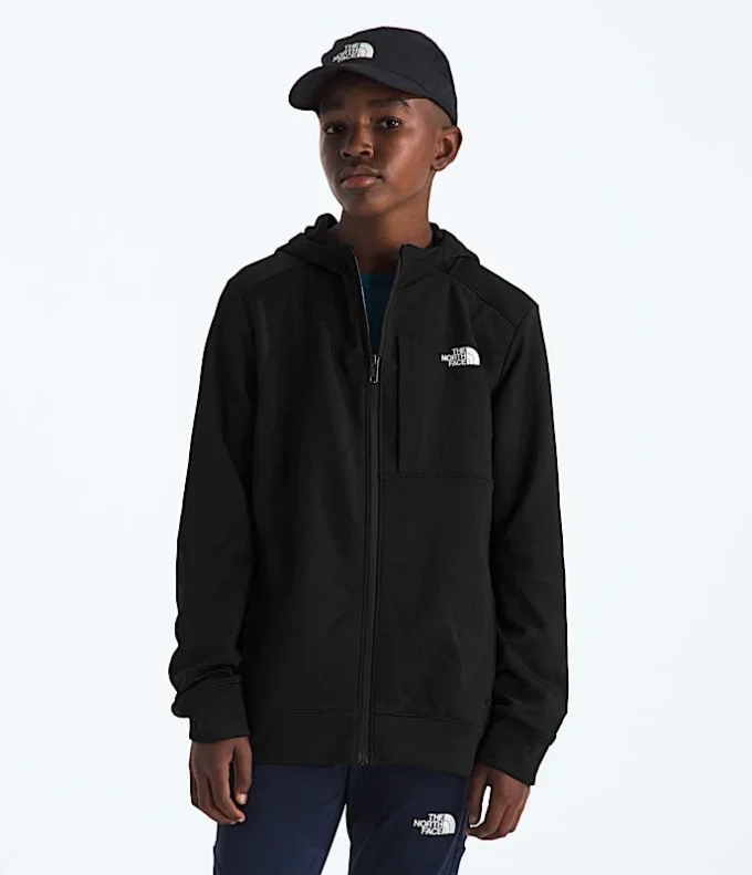 Kurtka z kapturem i zamkiem błyskawicznym TNF™ Performance Fleece dla chłopców i dziewcząt