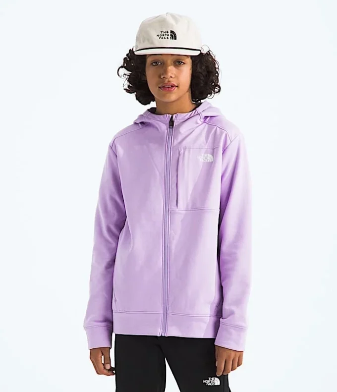 Kurtka z kapturem i zamkiem błyskawicznym TNF™ Performance Fleece dla chłopców i dziewcząt