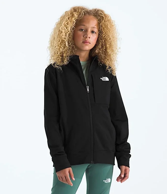 Kurtka z kapturem i zamkiem błyskawicznym TNF™ Performance Fleece dla chłopców i dziewcząt